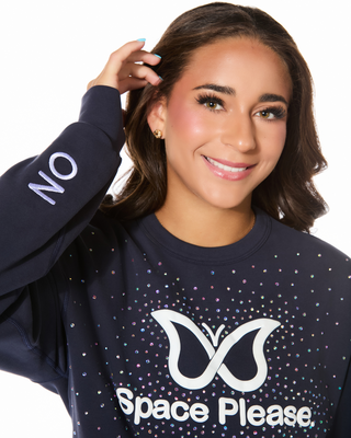 Space Please Pullover in Navy