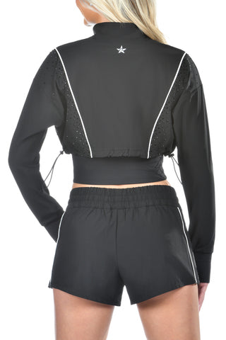 Rebel Surge Cropped Jacket in Black