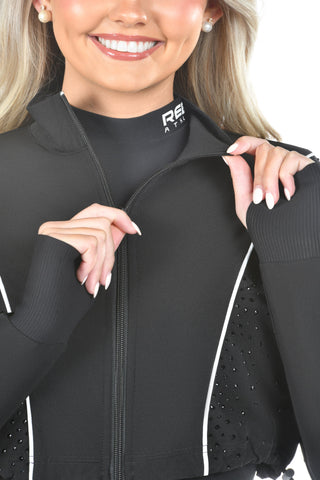 Rebel Surge Cropped Jacket in Black