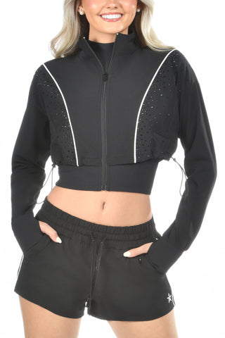 Rebel Surge Cropped Jacket in Black