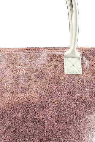 Faux Suede in Pink Champagne Rebel Tote Bag