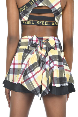 Vibe Check Skirt in Banana Yellow
