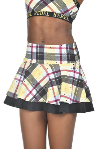 Vibe Check Skirt in Banana Yellow