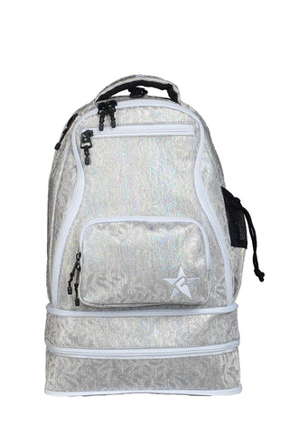 Feather in Opalescent Rebel Baby Dream Bag with White Zipper