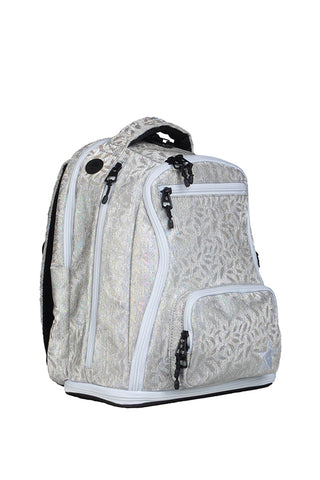 Feather in Opalescent Rebel Baby Dream Bag with White Zipper