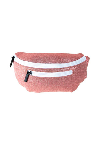 Sweet Coral Adult Rebel Fanny Pack with White Zipper