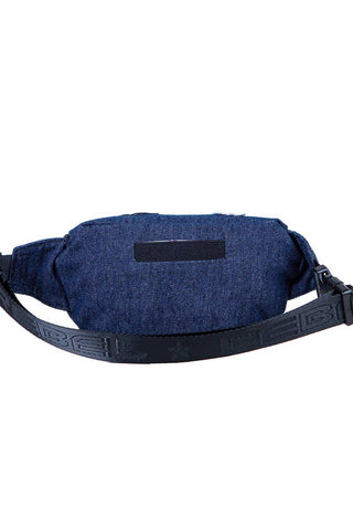 Denim Youth Rebel Fanny Pack with Patches with Black Zipper