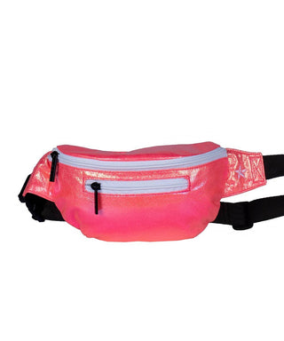 Malibu Pink Youth Rebel Fanny Pack with White Zipper
