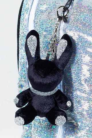 Rebel Level Replica Bunny Keychain in Black - Top Black Bunny Keychain