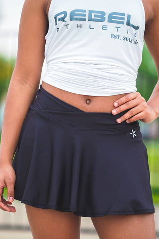 LuxWaist Flouncy Skirt in Black