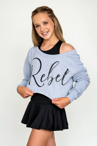 French Terry Pullover in Gray Slouch