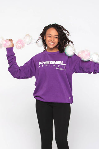 Rebel Athletic Sweatshirt in Purple