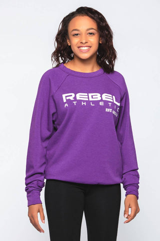 Rebel Athletic Sweatshirt in Purple
