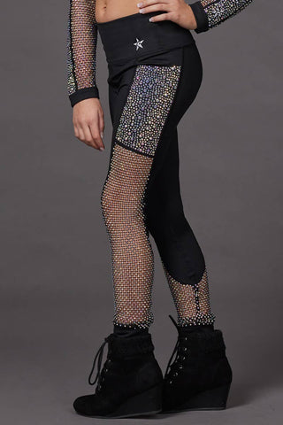 Mesh Crystal Couture Legging