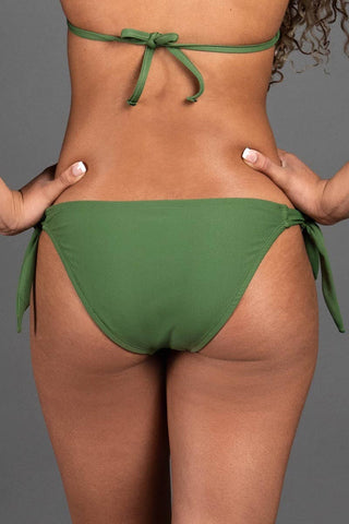 Tie Bikini Bottom in Olive Green