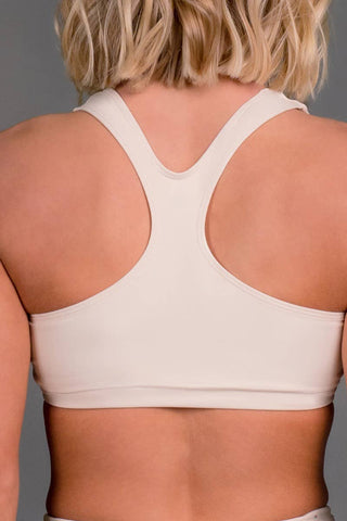 On the Go Sports Bra in Beige Crystal