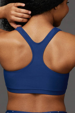 On the Go Sports Bra in Navy Crystal