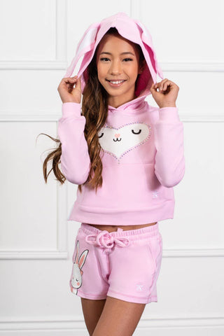 Pullover Hoodie in Ruffle Bunny - FINAL SALE