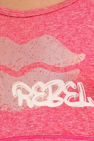 Lola Sports Bra in Pink Heatherflex - FINAL SALE