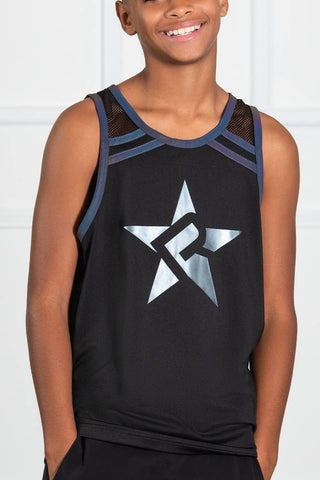 Unisex Tank in Black Reflective