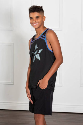 Unisex Tank in Black Reflective