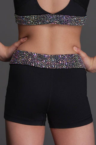 Crystal Couture Mid Rise Compression Short