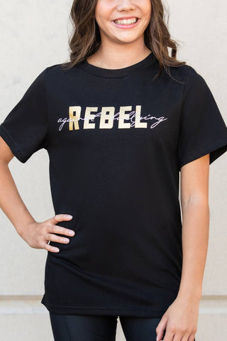 Unisex Rebel Against Bullying Tee in Black