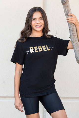 Unisex Rebel Against Bullying Tee in Black