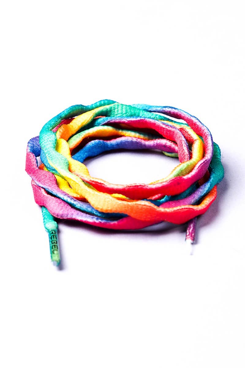 Rebel Shoelaces in Rainbow Rebel Athletic