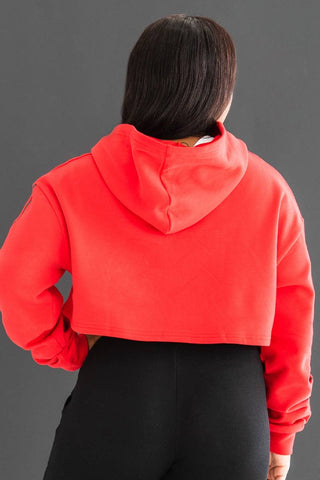 TVCC Cropped Hoodie in Red - FINAL SALE