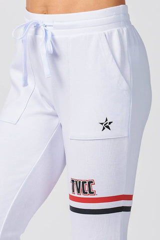 TVCC Jogger in White - FINAL SALE