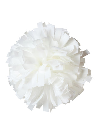 White tissue paper pom-pom on a white background