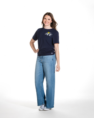 DCC Pom Pom Unisex Tee in Navy
