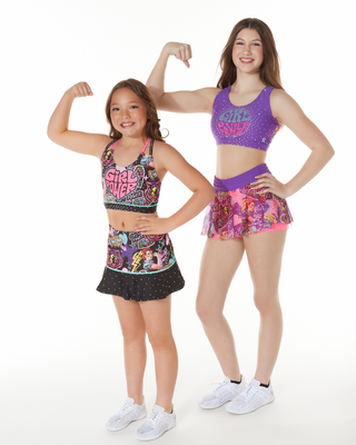 Girl Power Mesh Overlay Skirt in Dream Chaser