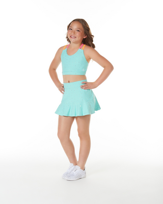 Shine On Sports Bra in Aqua