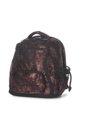 Bronze Viper Snakeskin Rebel Baby Dream Bag with Black Zipper