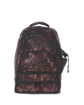 Bronze Viper Snakeskin Rebel Baby Dream Bag with Black Zipper
