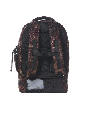 Bronze Viper Snakeskin Rebel Baby Dream Bag with Black Zipper