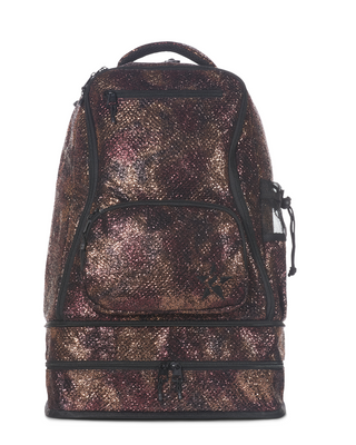 Bronze Viper Snakeskin Rebel Dream Bag Plus with Black Zipper