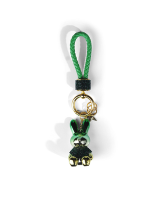 Funny Bunny Keychain in Green
