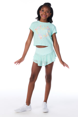 Adeline Mesh Overlay Icy Mint