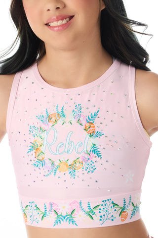 Always Egg-stra Longline Sports Bra in Powder Pink