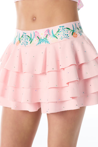 Always Egg-stra Ruffle Skirt in Powder Pink