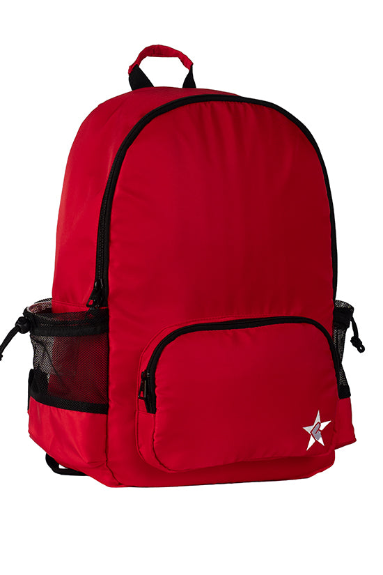 Satin in Red Rebel Raven Backpack with Black Zipper – Rebel Athletic