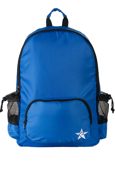 Satin in Royal Blue Rebel Raven Backpack with Black Zipper  display picture 1