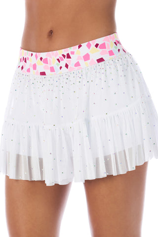 Baila Crystal Skirt in White