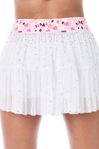 Baila Crystal Skirt in White