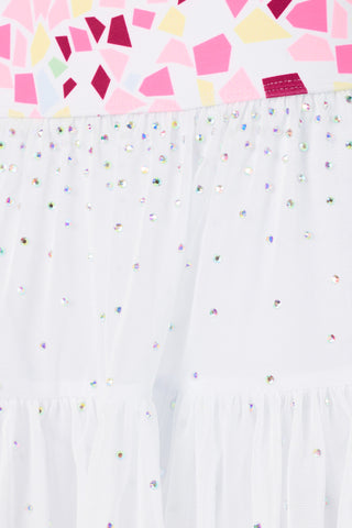 Baila Crystal Skirt in White