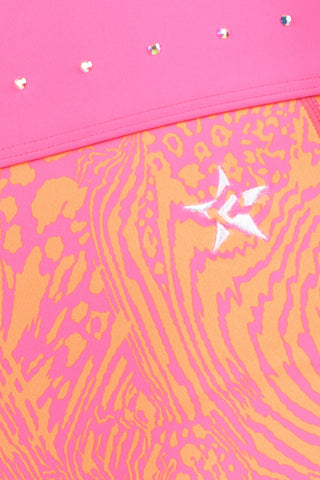 Blaze Compression Shorts in Tangerine Crush