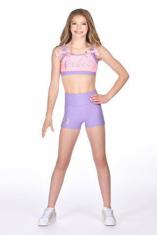 Born to Bow Compression Short in Lavender